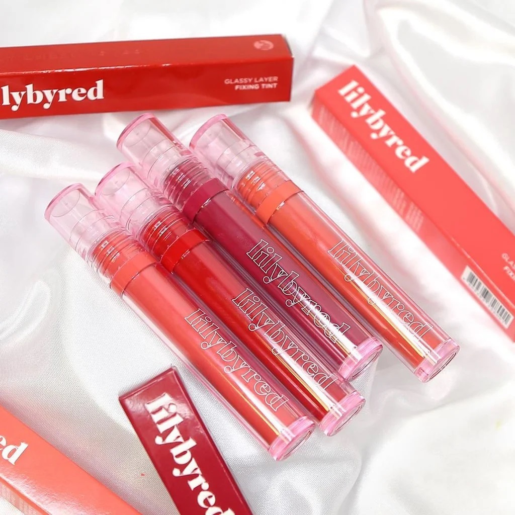 Son kem bóng LILYBYRED Tint Glassy Layer Fixing Tint LILY BYRED 01 – 16 màu dưỡng ẩm căng bóng môi