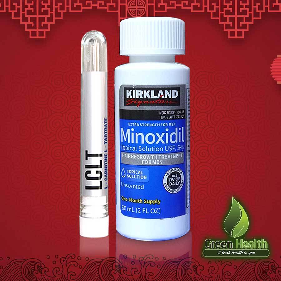 Minoxidil 5% combo LCLT mọc râu tóc
