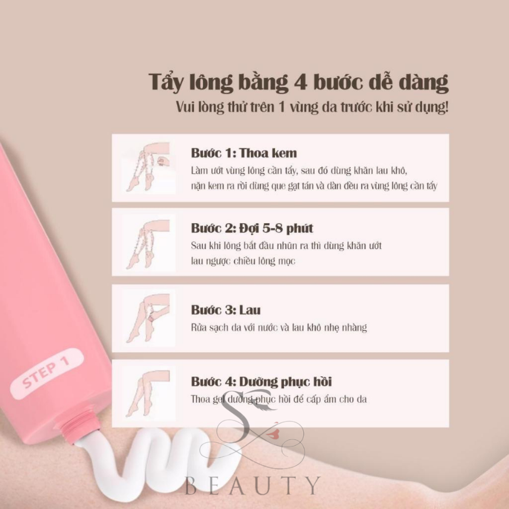 COMBO 2 Kem tẩy lông HOBEBAR 50g và  2 Gel dưỡng lô hội 30g dịu nhẹ da không gây kích ứng và không đau rát