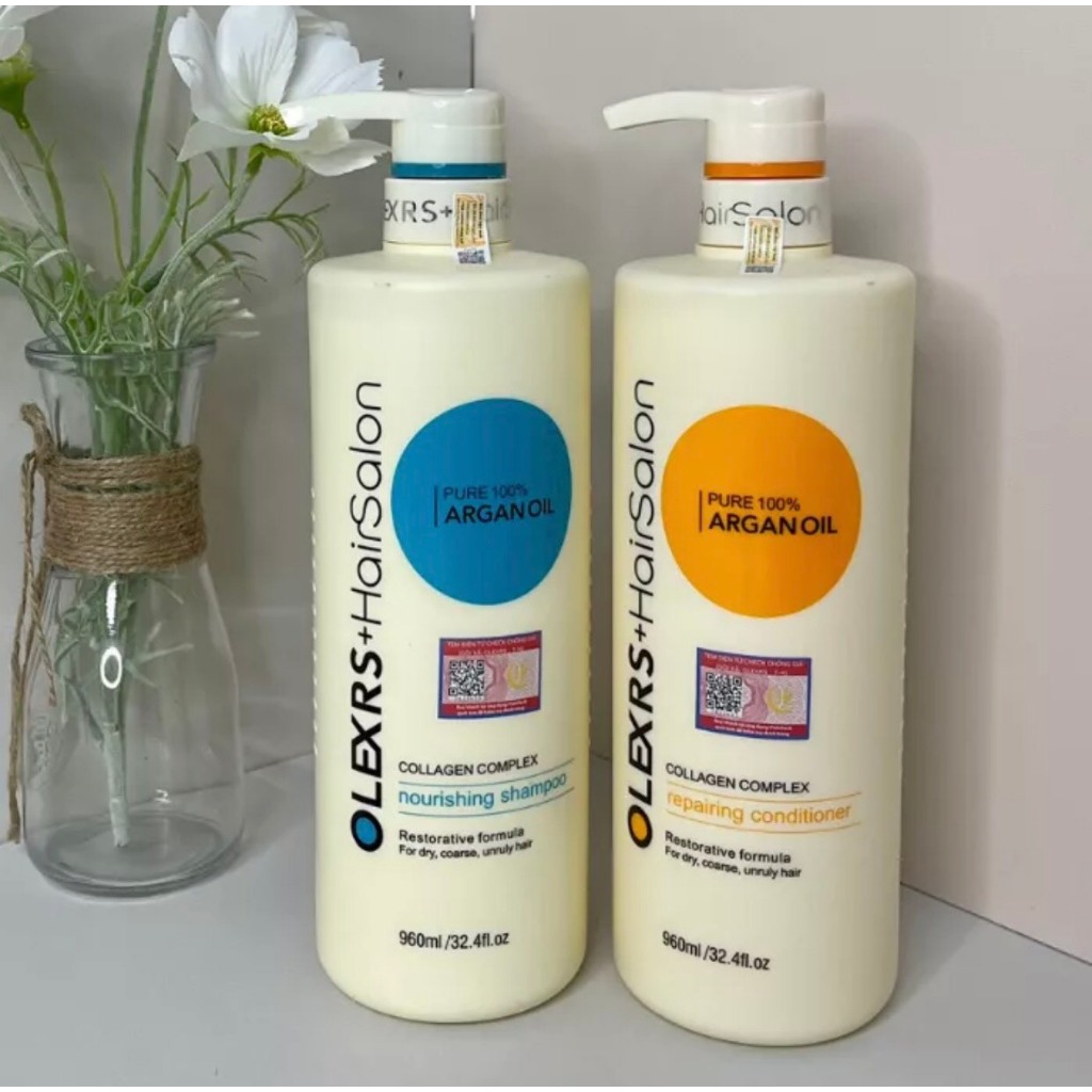 Bộ gội xả Olexrs Hair Salon Argan oil 960ml – Mọc Tóc, Chống Rụng Tóc, Tóc Nhuộm