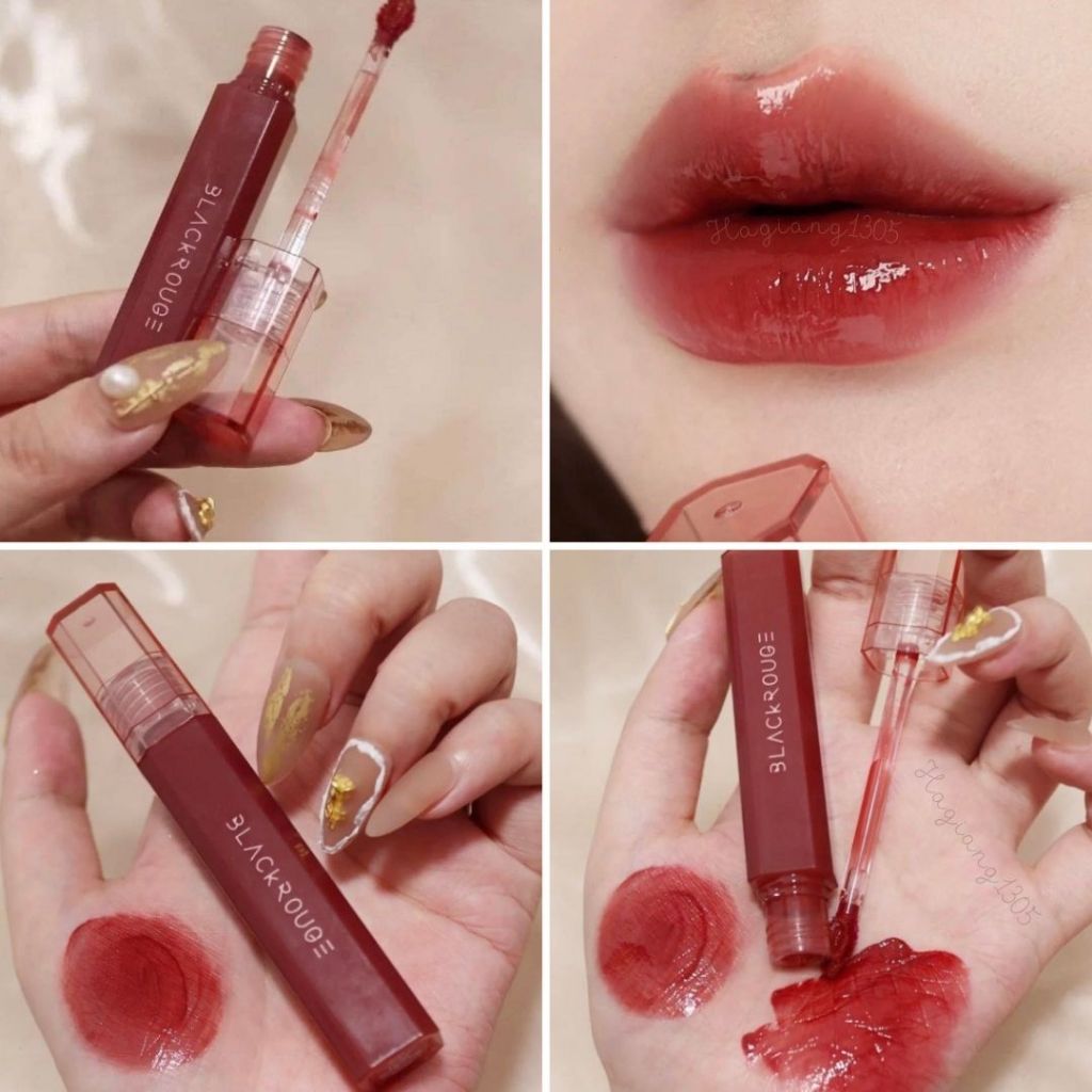 Son Tint Bóng Black Rouge Half N Half Water Glow HG08 – Màu Đỏ Nâu