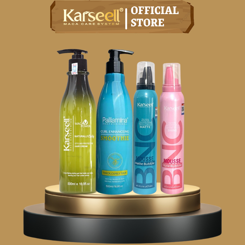 Gel giữ nếp tóc xoăn Karseell Curly Cream tạo kiểu dưỡng tóc uốn xoăn | Gôm mềm tạo kiểu tóc KARSEELL 200ML