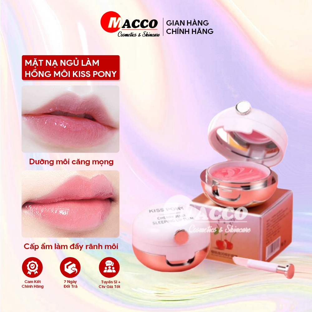 Mặt Nạ Ngủ Làm Hồng Môi KISS PONY, Dưỡng Ẩm Sâu, Cho Đôi Môi Căng Mọng, Ửng Hổng Tươi Trẻ