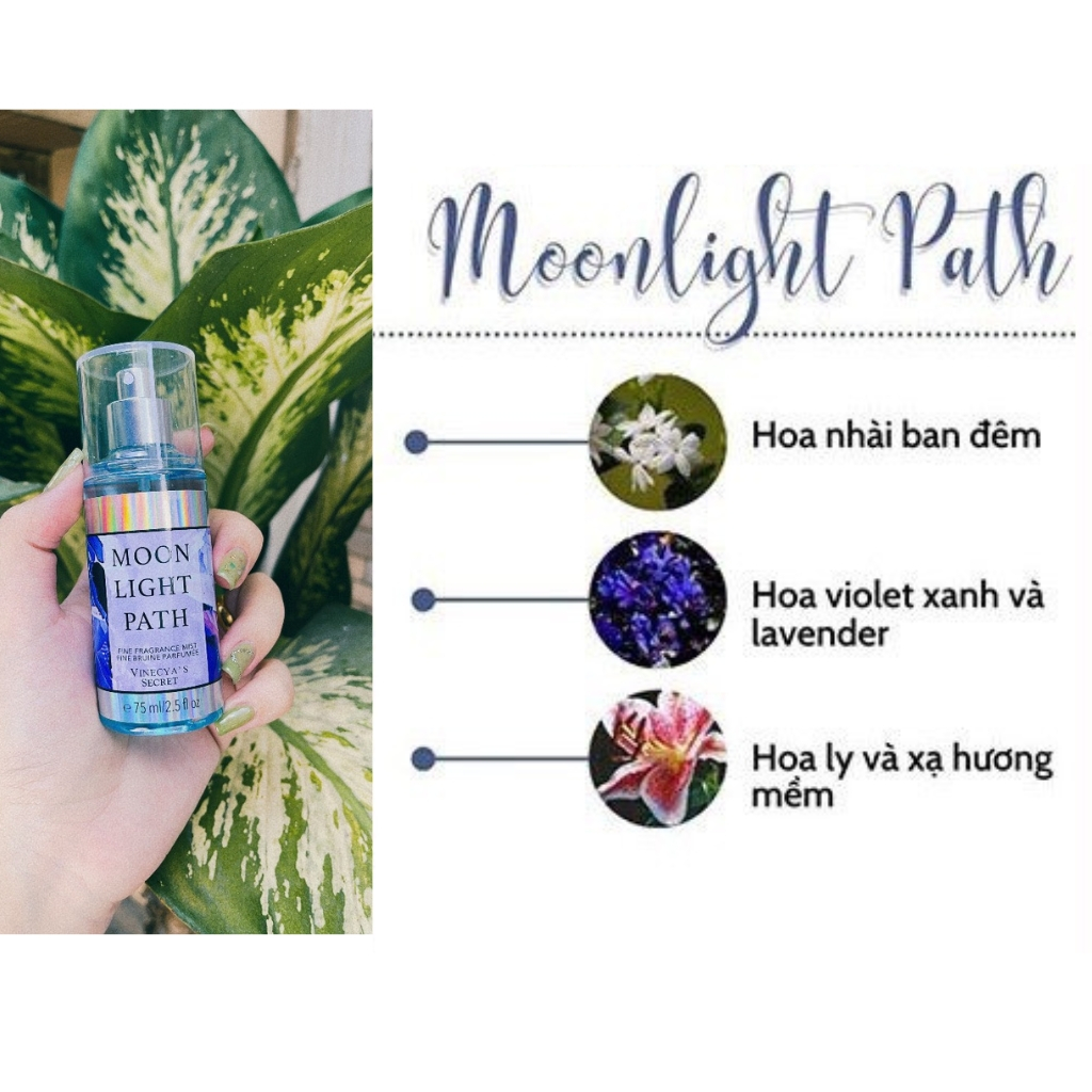 Xịt thơm body mist chai 75ml mới siêu thơm – Vinecya’s AME COSMETIC