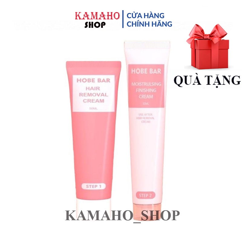 Kem tẩy lông HOBEBAR 50g và Gel dưỡng lô hội 30G dịu nhẹ da không gây kích ứng và không đau rát tẩy lông chân tay nách