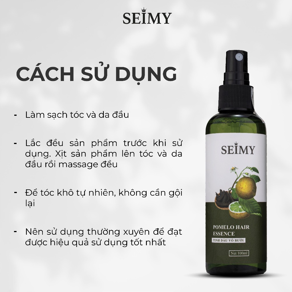 Tinh dầu bưởi Seimy – Pomelo Hair Essence 100ml