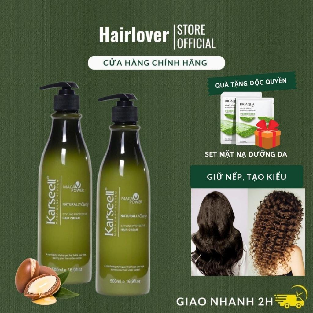 Gel giữ nếp tóc xoăn Karseell Curly Cream tạo kiểu dưỡng tóc uốn xoăn, gel vuốt tóc nữ 500ml chính hãngHAIRLOVER