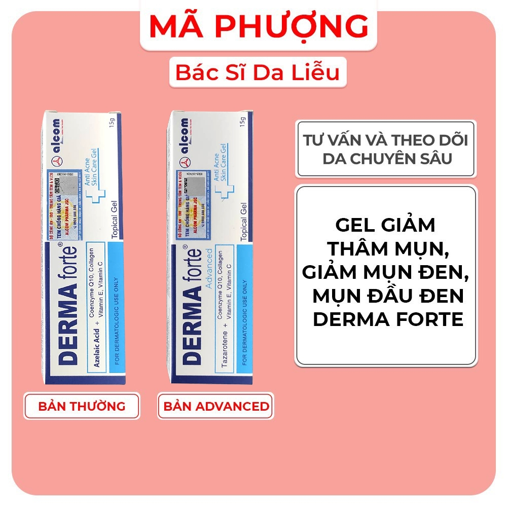 Derma Forte Giảm Thâm Mụn, Dưỡng trắng mịn da – Bản Thường và bản Advanced – Bác Sĩ Mã Phượng