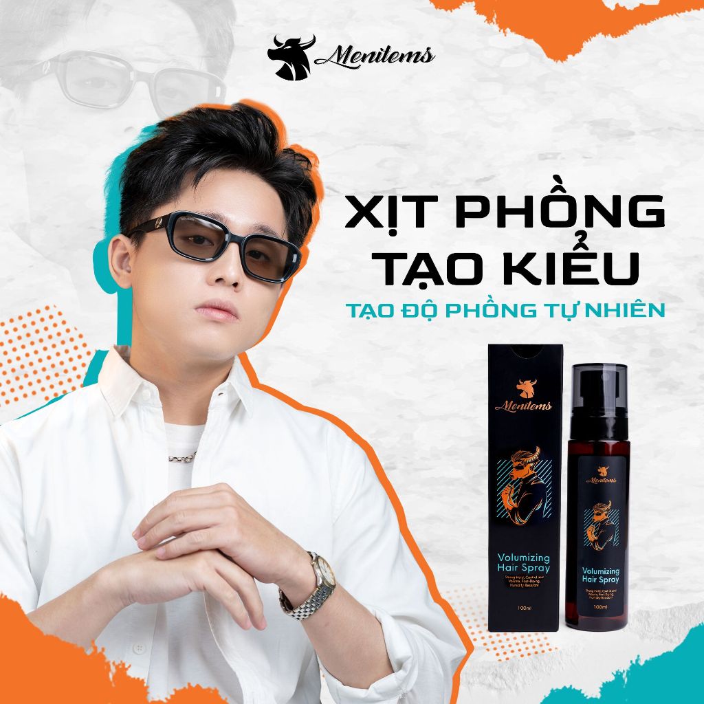 Xịt tạo phồng tóc Menitems, tạo độ phồng tự nhiên, giữ nếp tạo kiểu, không gây bết và nặng tóc 100ML