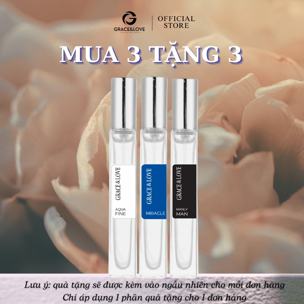 Nước hoa nam thơm lâu chính hãng Grace And Love tinh dầu nước hoa nam dầu thơm nam nữ lưu hương 24h sử dụng cho body