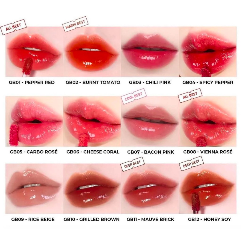 Son Tint Bóng Black Rouge Glow Bokki Tint căng mọng, mềm môi – Hagiang1305