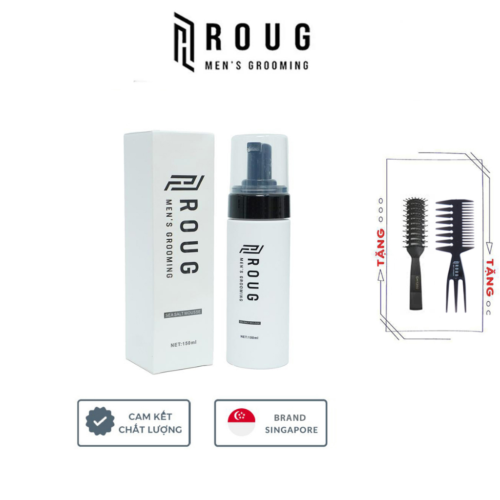 Bọt tạo kiểu tóc Roug 150ml chính hãng cao cấp Singapore giúp tạo phồng dưỡng tóc giữ nếp