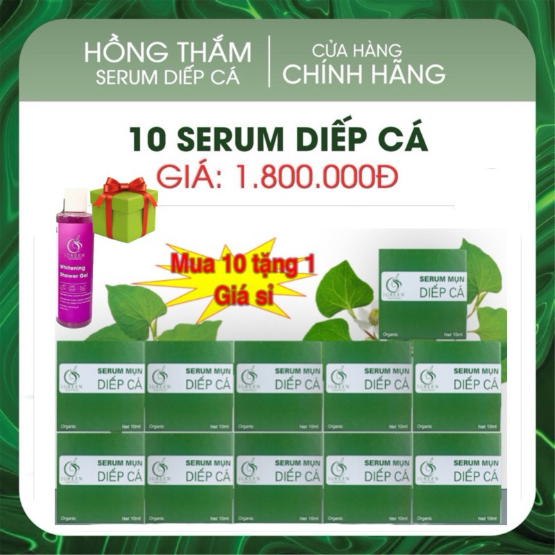 [MẪU MỚI 2024] SERUM MỤN DIẾP CÁ IGREEN – GIẢM MỤN ẨN, MỤN VIÊM, MỤN TRỨNG CÁ,…GIẢM THÂM, SE KHÍT LỖ CHÂN LÔNG