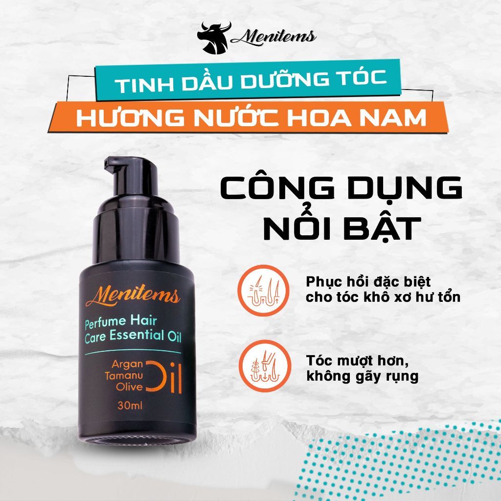 Tinh Dầu Dưỡng Tóc Hương Nước Hoa Menitems Phục Hồi Tóc Hư Tổn 30ml