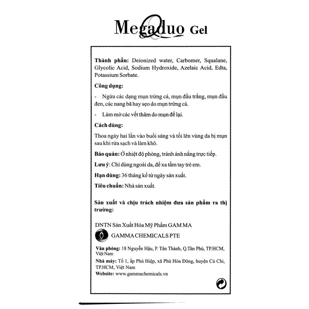 Kem Giảm Mụn Ẩn Và Giảm Thâm Gamma Megaduo Plus