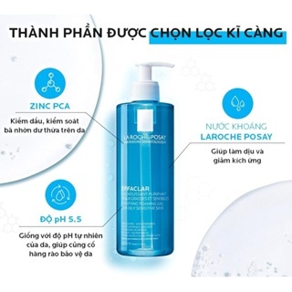 Sữa rửa mặt cho da dầu mụn La roche Posay Effaclar Purifying Foaming Gel 400ml