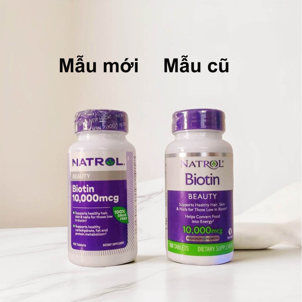 Viên Uống Biotin Mọc Tóc Natrol Biotin 10000 Mcg 100 Viên hỗ trợ tóc móng 10000mcg Cosin Store
