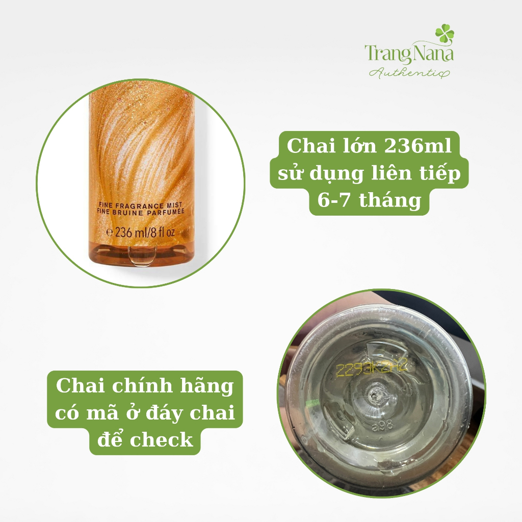 [ LINK 1/2 ] Body Mist Bath And Body Works Body mist chính hãng Xịt thơm body nữ Hương Nước Hoa 236ml