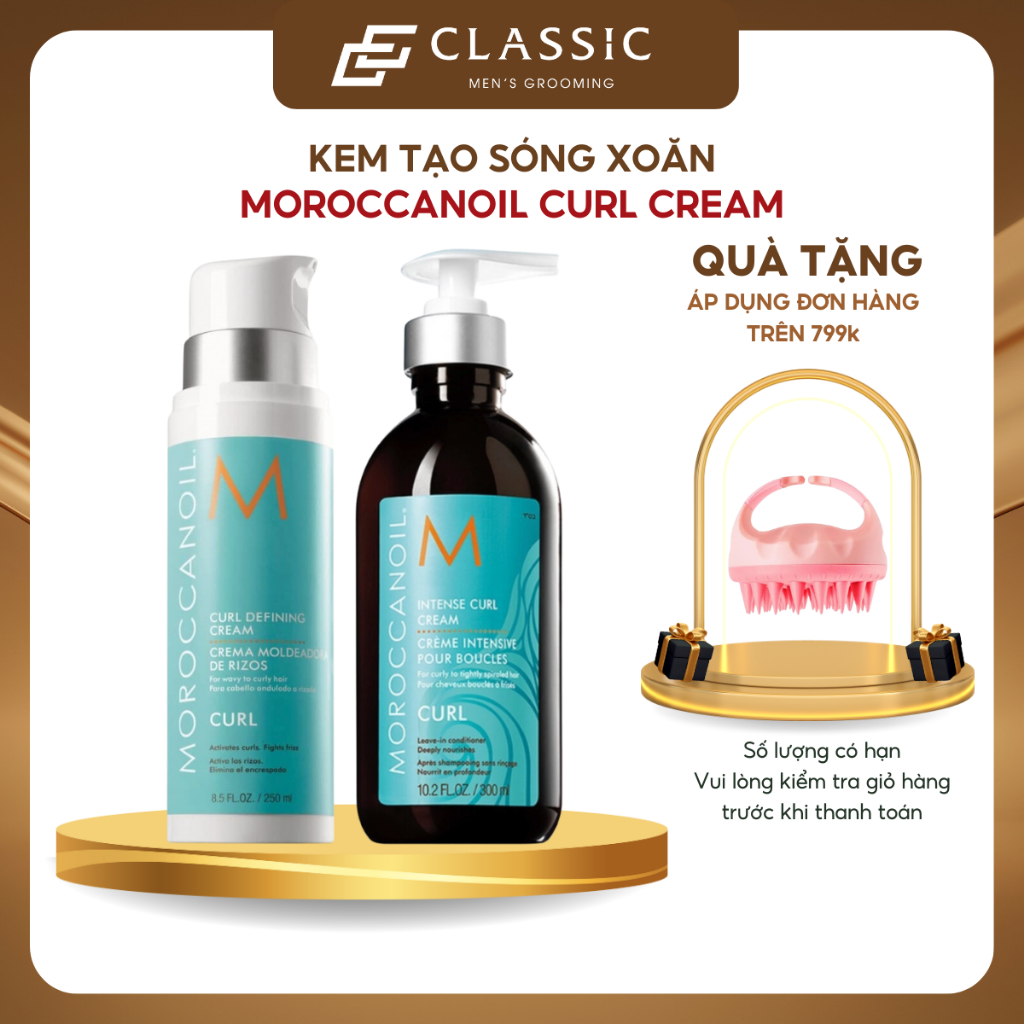 Kem Tạo Kiểu Sóng Xoăn Moroccanoil Intense Curl Cream