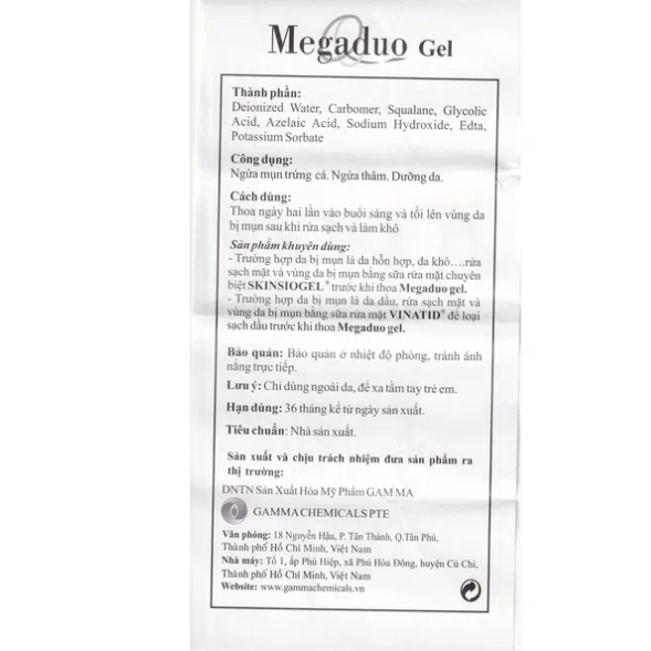 Kem Giảm Mụn, Làm Mờ Thâm Mụn Megaduo plus Anti-Acne Gel 15g