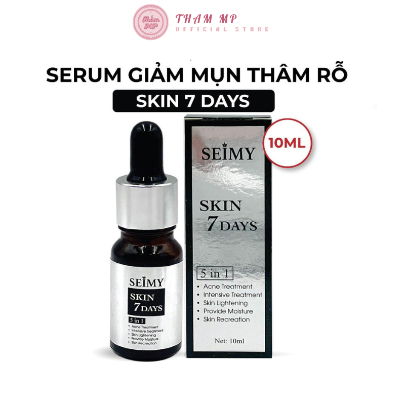 Serum giảm mụn và mờ thâm rỗ Seimy – Skin 7 days – Công dụng 5 trong 1 hiệu quả sau 7 ngày 10ml