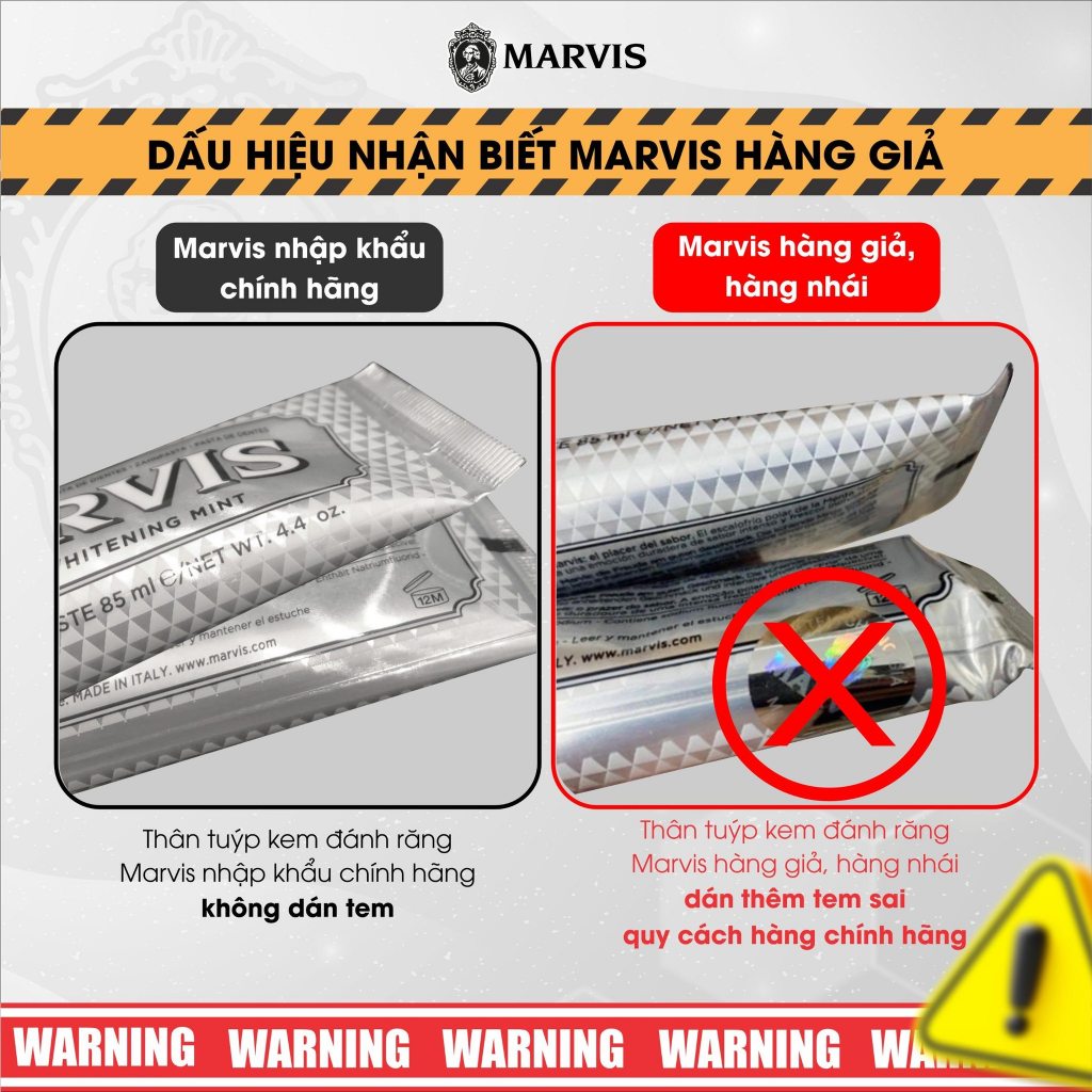 Hàng Công Ty Kem Đánh Răng Marvis Loại Bỏ Mảng Bám Vết Ố Vàng Làm Trắng Răng 85ml