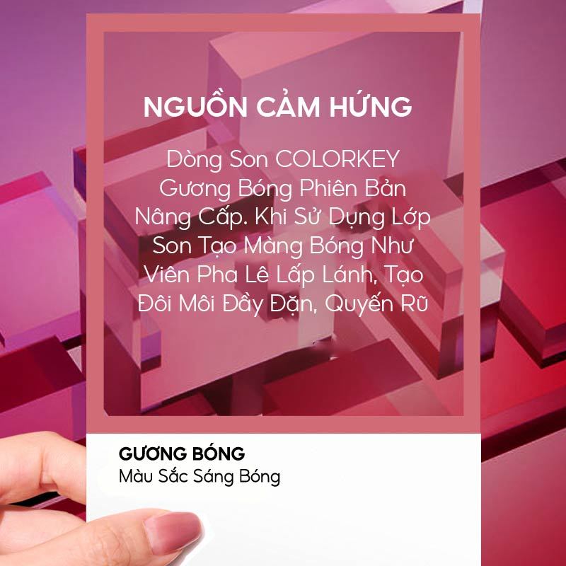 Son Môi Gương Bóng COLORKEY Màu Son Bám Lâu 1.7g