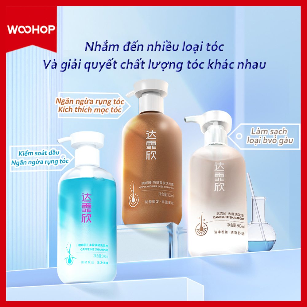 Dafexin Dầu gội chứa tinh chất tự nhiên kích thích mọc tóc 300ml, Giảm Rụng Tóc Chăm Sóc Da Đầu