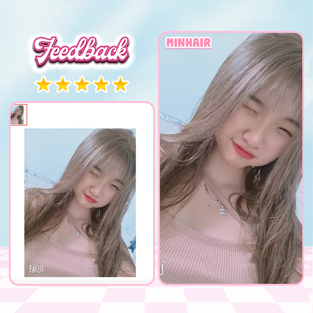 Thuốc nhuộm tóc, thuốc nhuộm tóc Trà Sữa MIN.HAIR, tặng kèm oxy trợ dưỡng và bao tay