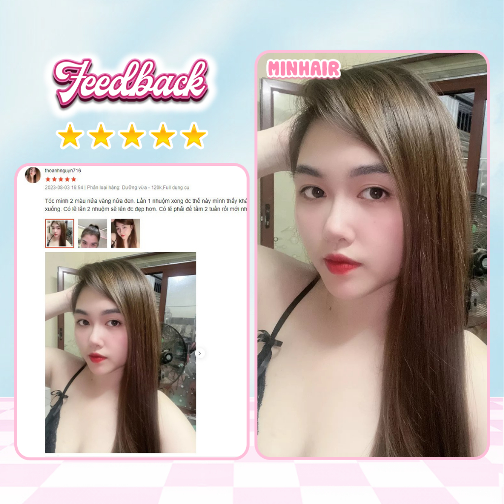 Thuốc nhuộm tóc nâu, thuốc nhuộm tóc Nâu Tây Lạnh, không tẩy, tặng kèm oxy trợ dưỡng và bao tay
