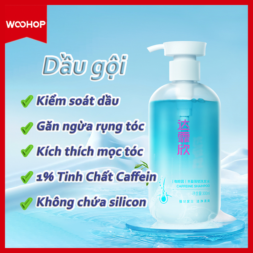 Dafexin Dầu Gội Kích Mọc Tóc Caffeine Ngăn Rụng Tóc 300ml Oil Control and Anti-hairloss Shampoo