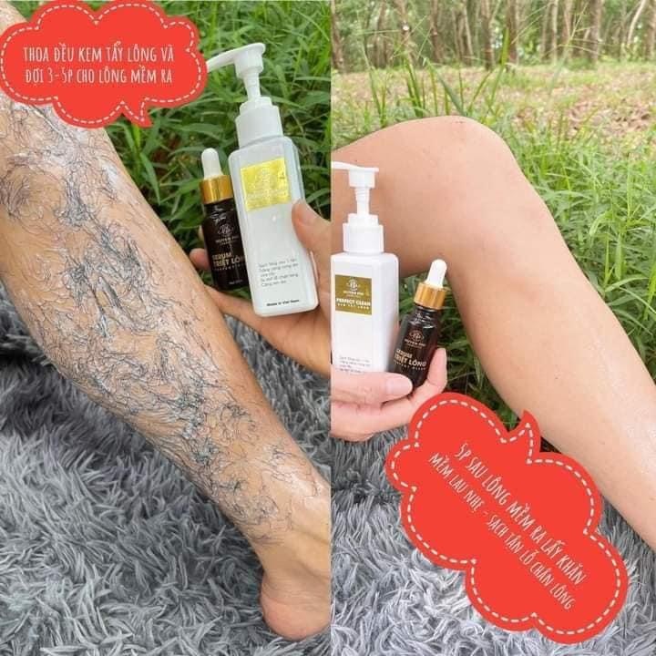 Combo Kem tẩy lông Huyền Phi + Serum triệt, tẩy được lông tay chân nách vùng kín an toàn mọi loại da 140ml – vnmask