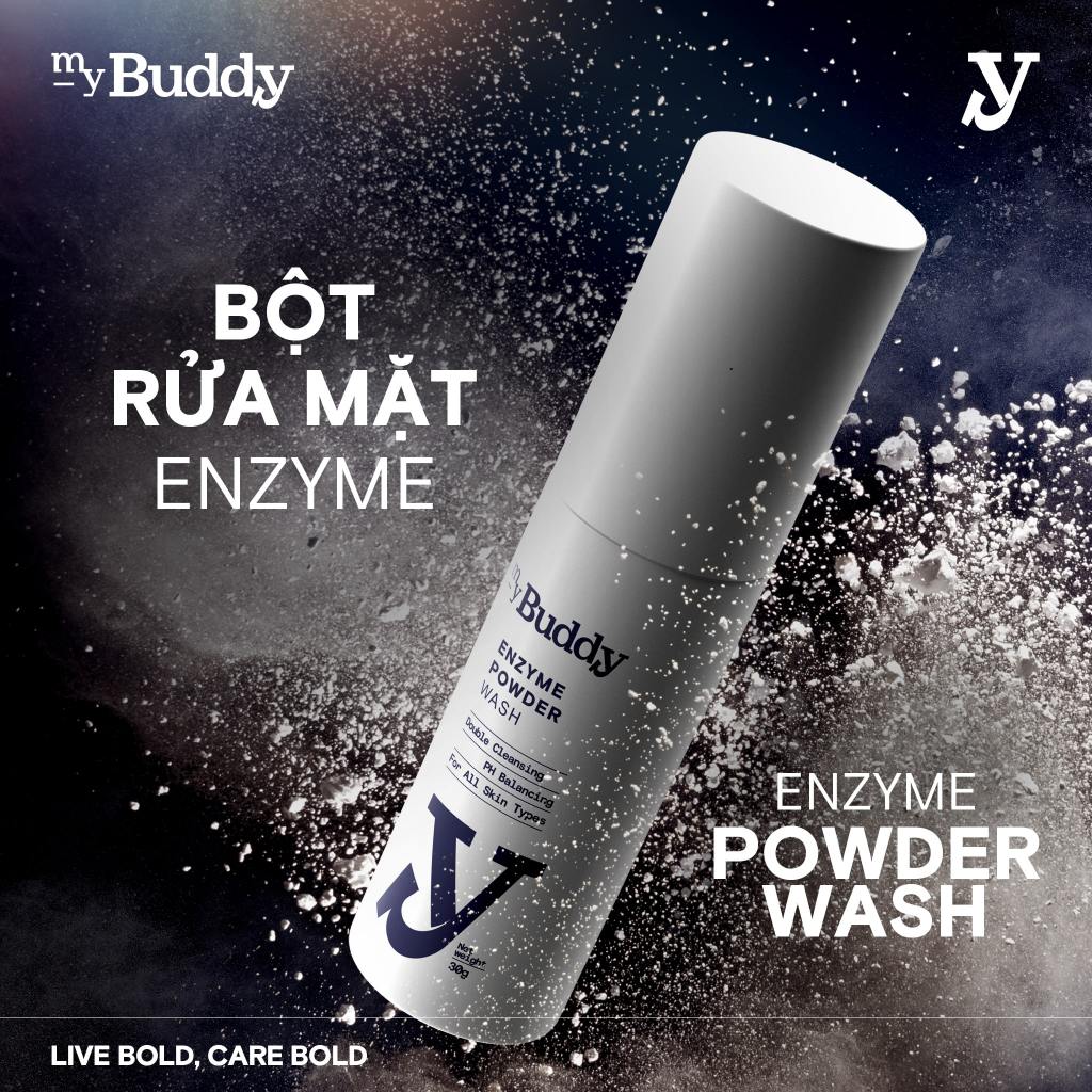 Bột Rửa Mặt Cho Nam myBuddy Enzyme Powder Làm Sạch Kép, Kiểm Soát Bã Nhờn & Cân Bằng Độ pH Cho Da 30g