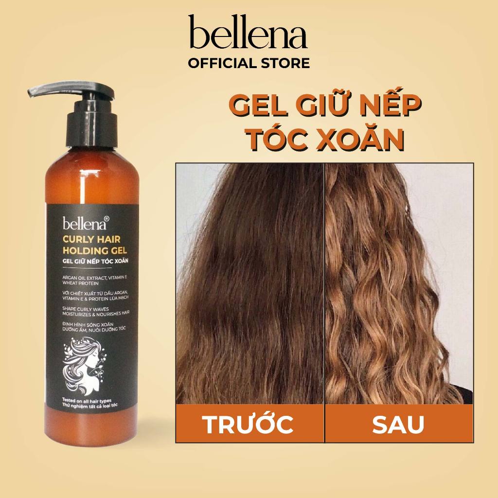 Gel giữ nếp tóc xoăn tạo kiểu tóc bóp tóc xoăn hippie Bellena GX2 250ml