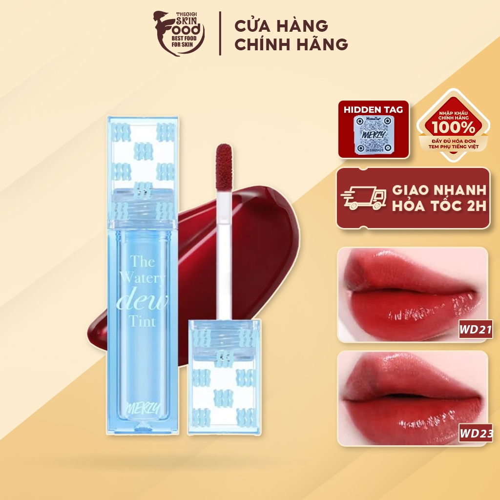 [New – Season 4] Son Tint Bóng Dạng Thạch, Lâu Trôi Cho Đôi Môi Ẩm Mịn Hàn Quốc Merzy The Watery Dew Tint 4g