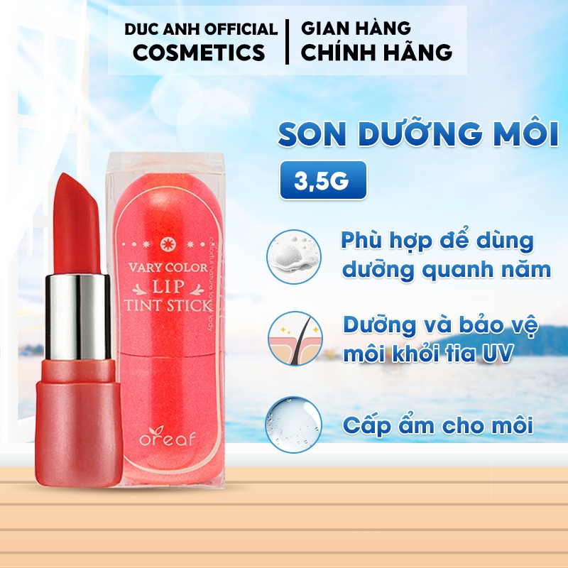 Son Dưỡng Màu Làm Mềm Môi BEBECO Giảm Thâm, Dưỡng Ẩm Hàn Quốc OREAF VARY COLOR LIP  3,5g – DA15