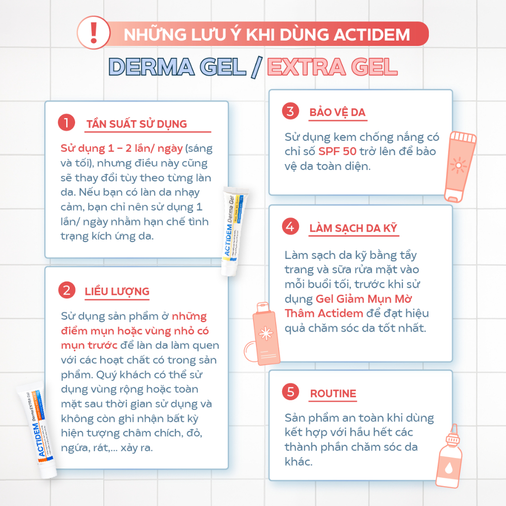 Kem ACTIDEM Derma Gel Giảm Mụn, Mờ Thâm, Ngăn Ngừa Mụn Tái Phát 18g