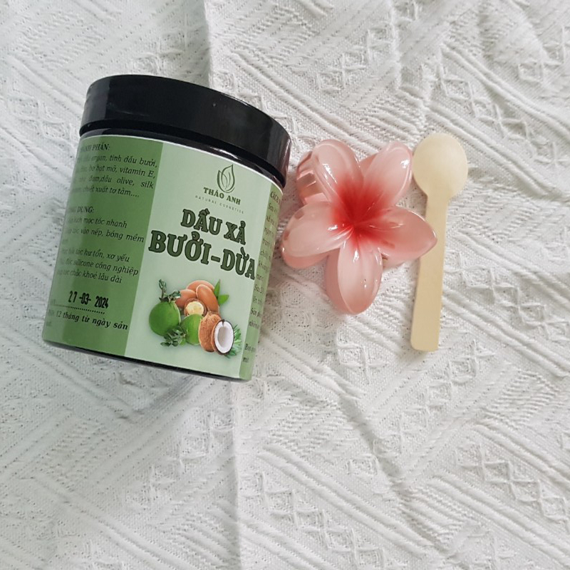 Dầu ủ xả BƯỞI DỪA NHA ĐAM phục hồi nuôi dưỡng tóc kem ủ xả đậm đặc phục hồi tóc hư tổn cấp ẩm-Thảo Anh