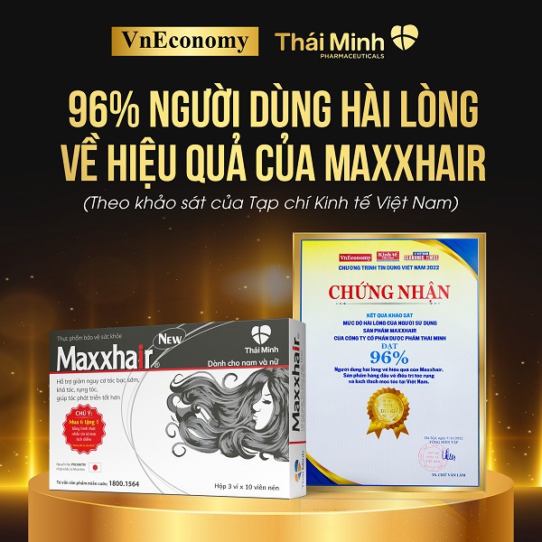 Viên uống Maxxhair Thái Minh – Hỗ trợ kích thích mọc tóc, giảm nguy cơ rụng tóc, hói đầu – Hộp 30 Viên & Lọ 60 Viên
