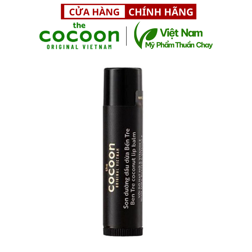 Son Dưỡng Dầu Dừa Bến Tre Cocoon 5g – Mỹ phẩm thuần chay Việt Nam