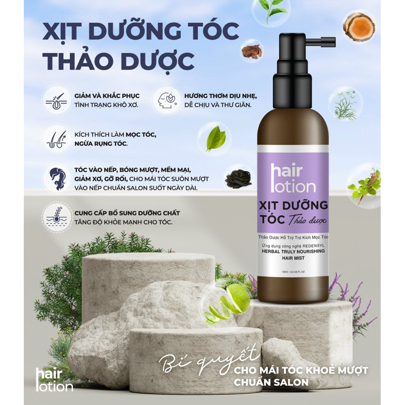 Xịt Kích Mọc Tóc Thảo Dược. Dưỡng Tóc Khoẻ, Giúp Tóc Mọc Nhanh Dài