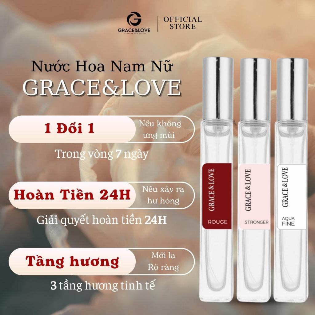 Nước hoa nữ thơm lâu chính hãng Grace And Love dầu thơm nữ tinh dầu nước hoa nam nữ xịt thơm body 24h