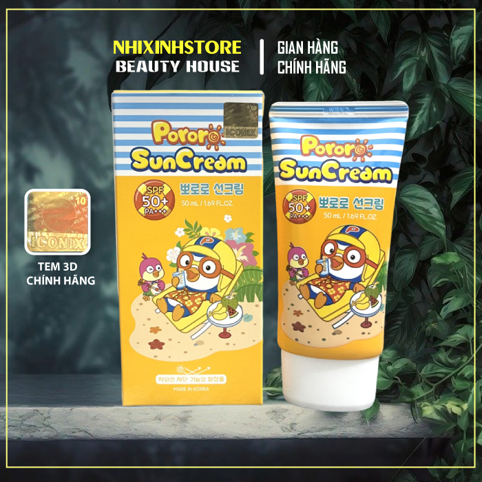 [Mẫu Mới] Kem Chống Nắng Cho Bé Pororo Sun Cream 50ml