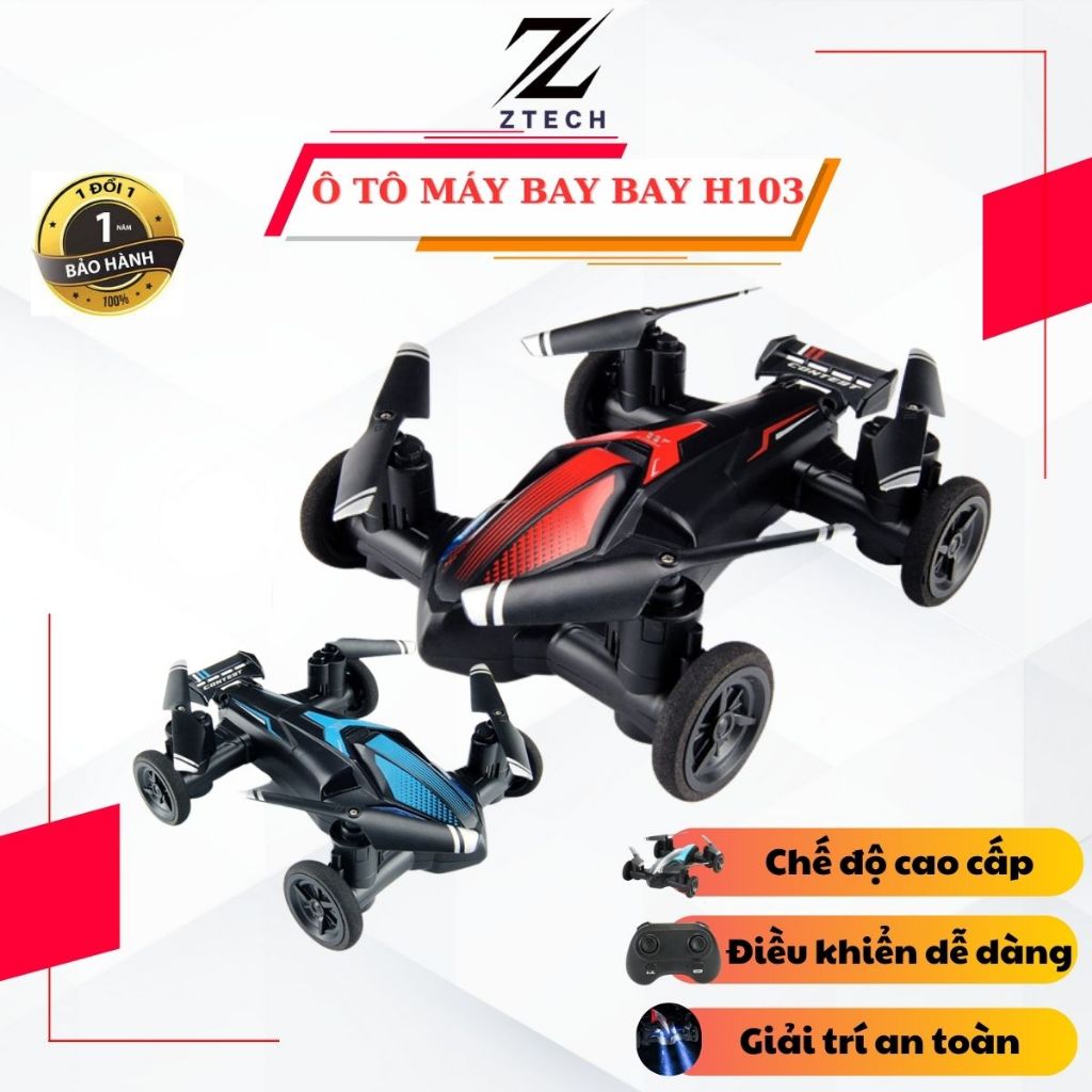 Máy bay điều khiển từ xa mini 2 trong 1 kiêm ô tô điều khiển từ xa H103 Đồ chơi cho bé Thông minh An toàn Tiện lợi