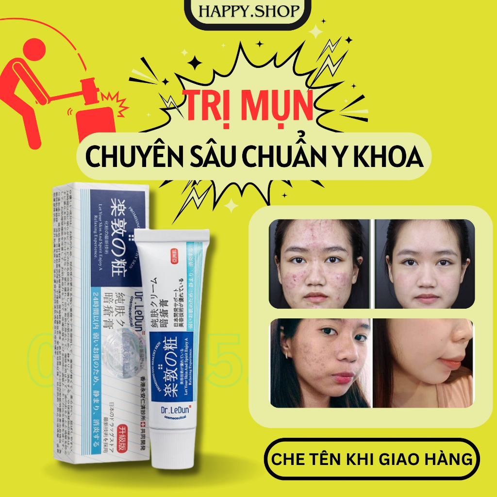 kem trị mụn DR.LeDun Gel Giảm Mụn Ngừa Thâm Chính Hãng Giúp Giảm Mụn Trứng Cá Ngừa Thâm Mờ Sẹo Da Dầu Mụn