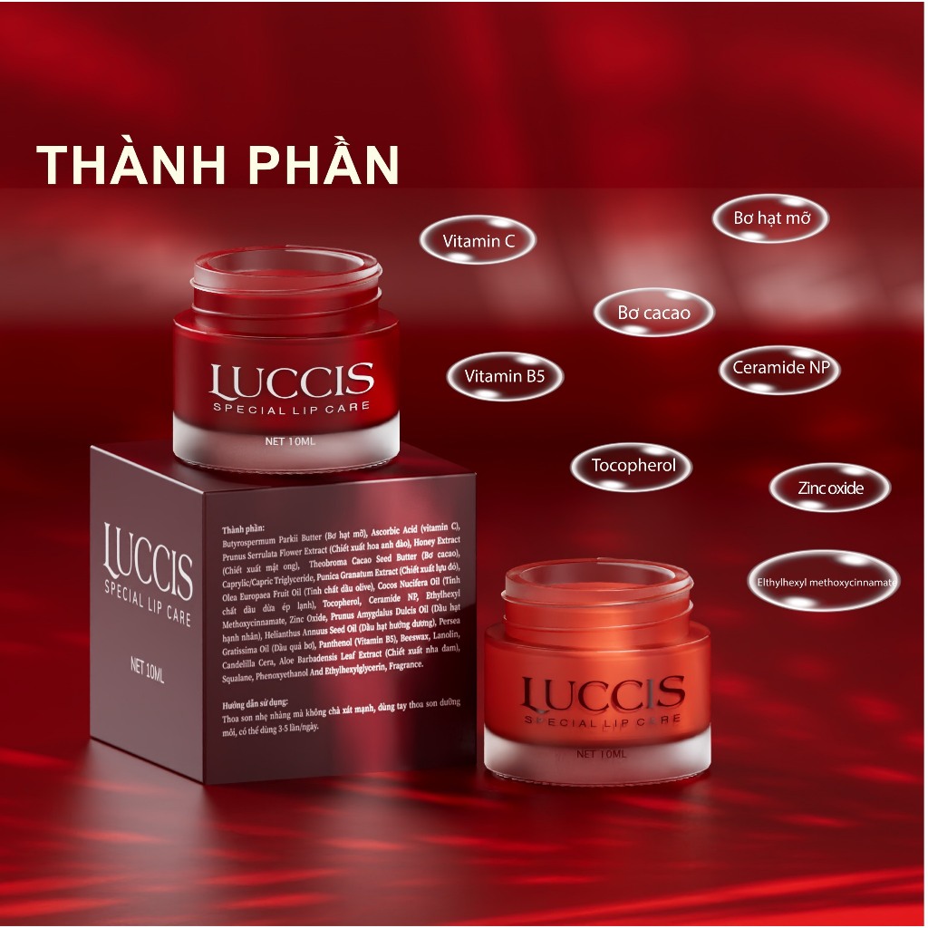 Son dưỡng môi LUCCIS Luxury bản nâng cấp Nguyễn Khánh Li siêu mềm mịn chống nắng chống tia UV giúp hồng môi giảm thâm