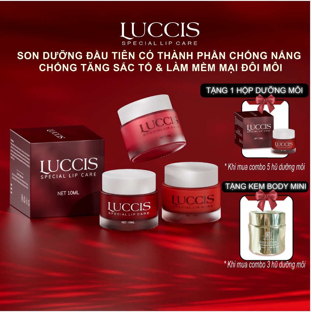 Son dưỡng môi LUCCIS Luxury bản nâng cấp Nguyễn Khánh Li siêu mềm mịn chống nắng chống tia UV giúp hồng môi giảm thâm