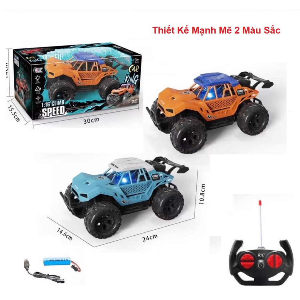 (TẶNG PIN) Xe Đồ Chơi Ô Tô Địa Hình Điều Khiển Từ Xa, Ô Tô Điều Khiển Từ Xa 4 Chiều Pin Sạc Siêu Tốc Độ