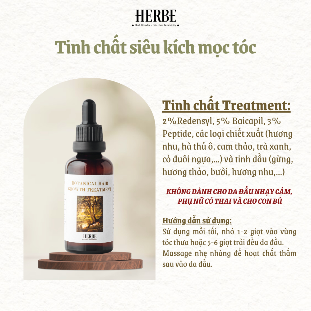 [phiên bản nâng thêm 2% Redensyl] TINH CHẤT SIÊU KÍCH MỌC TÓC HỖ TRỢ PHỤC HỒI DA ĐÀU HƯ TỔN hand