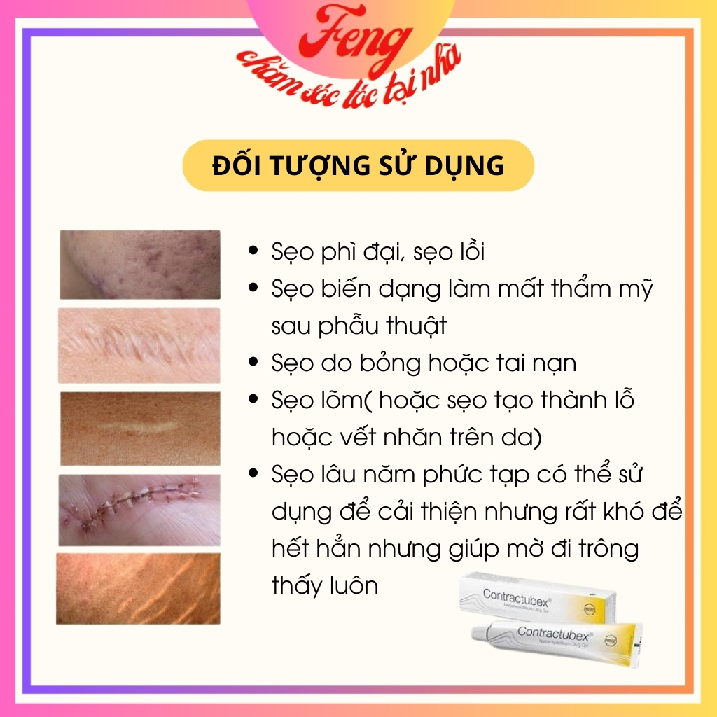 kem liền mờ sẹo contractubex 30g nội địa Đức gel bôi giúp làm mờ các loại sẹo lồi, sẹo lõm, sẹo rỗ, sẹo thâm, rạn da